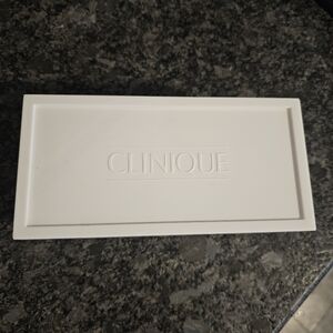Vintage Clinique Cosmetic‎ Storage Container Box Organizer White Plastic